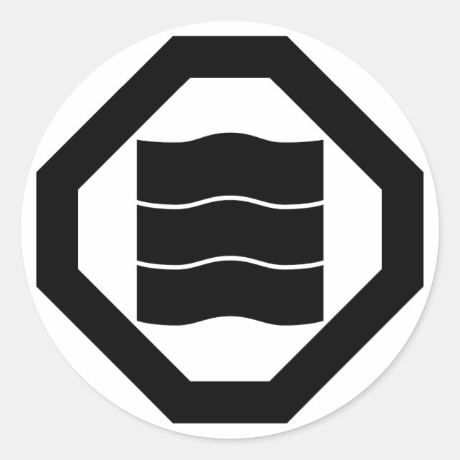 Sticker Rond coin à angle coupé avec trois yuri (Devant)