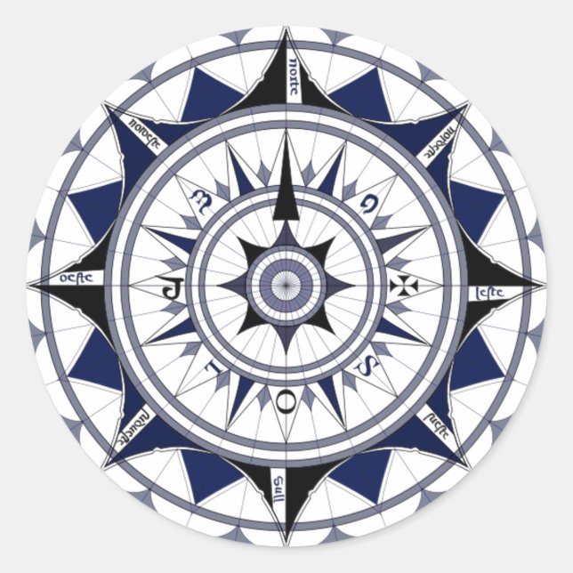 Sticker Rond Colecção Rosa dos Ventos (Devant)