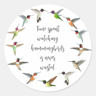 Sticker Rond Colibri