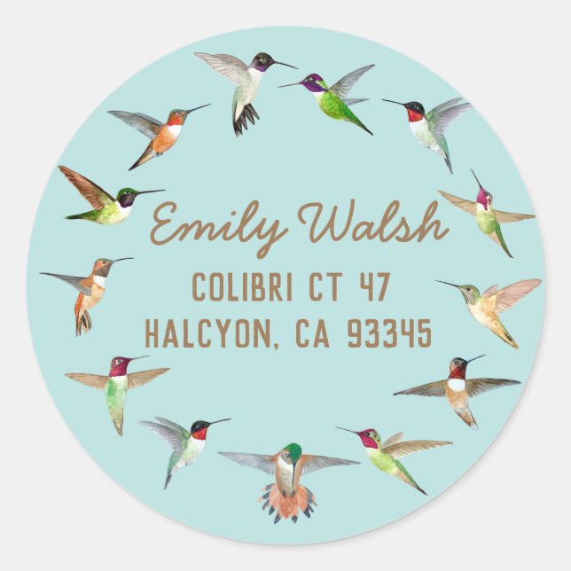 Sticker Rond Colibri (Devant)