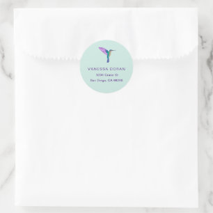 Sticker Rond Colibri