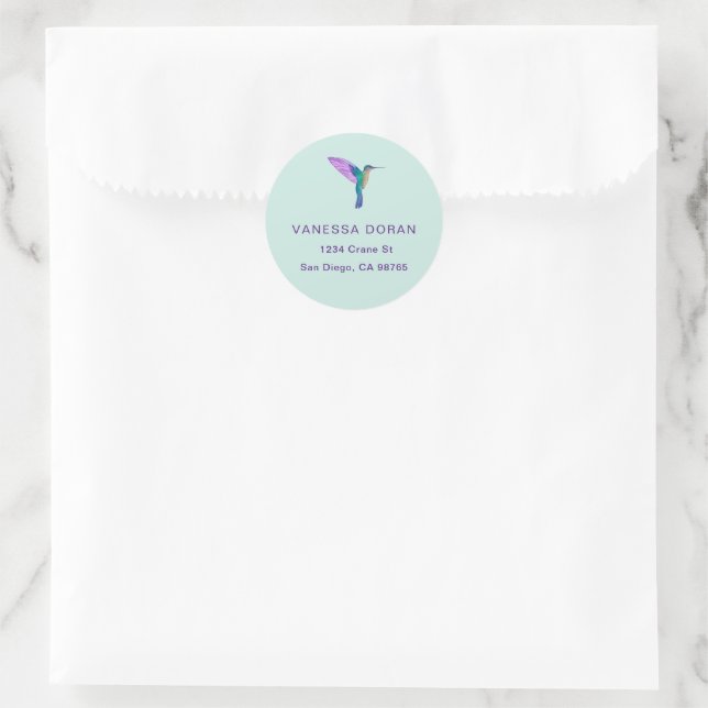 Sticker Rond Colibri (Sac)