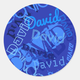 Sticker Rond Collage de nom cool