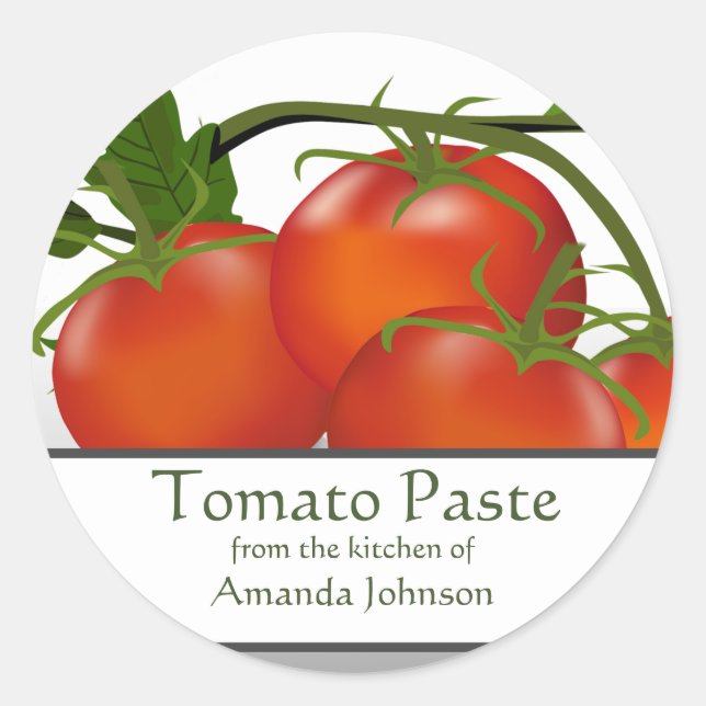 Sticker Rond Collage de tomates (Devant)