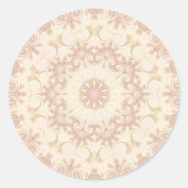 Sticker Rond collant de design abstrait pastel doux (Devant)
