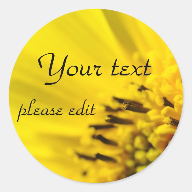 Sticker Rond collant de tournesol (Devant)