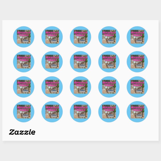Sticker Rond collant frotté (Feuille)