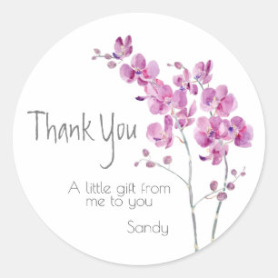 Sticker Rond collant rond classique orchidée violette