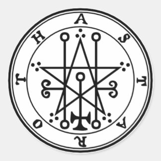 Sticker Rond Colle Astaroth Goétia