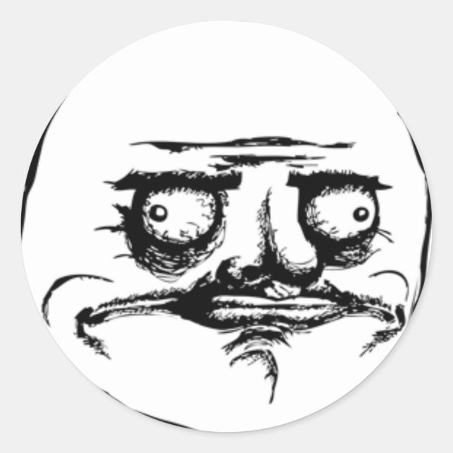 Sticker Rond Colle autocollante de meme (Devant)