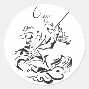 Sticker Rond Colle Ogum