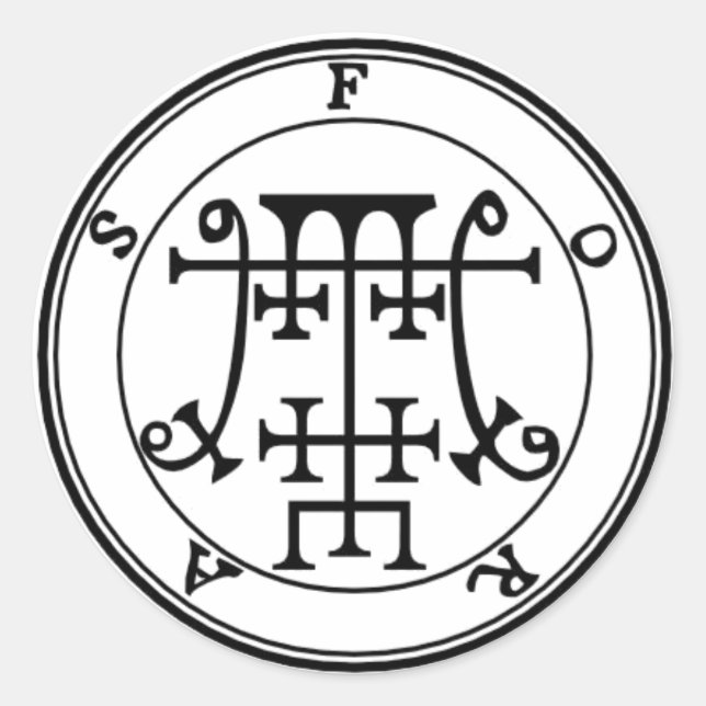 Sticker Rond Colle Rejets Goétia (Devant)