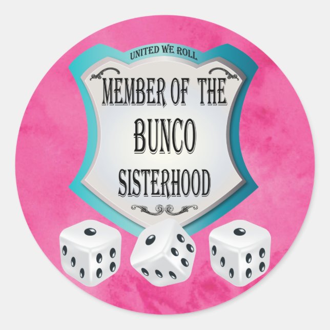 Sticker Rond Collecte de fonds Fun Pink Bunco (Devant)