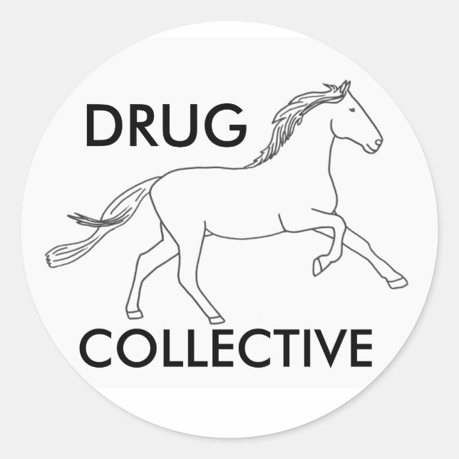 Sticker Rond Collectif Drughorse 3 (Devant)