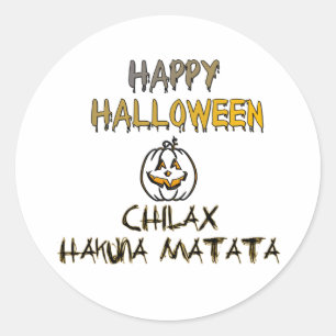 Sticker Rond Collection Chill et Relaxe Joy Halloween