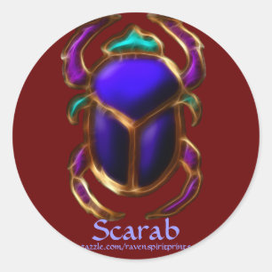 Sticker Rond Collection de BEETTES SCARABES ÉGYPTIENNES