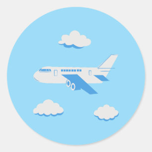 Sticker Rond Collection de la fête des avions !