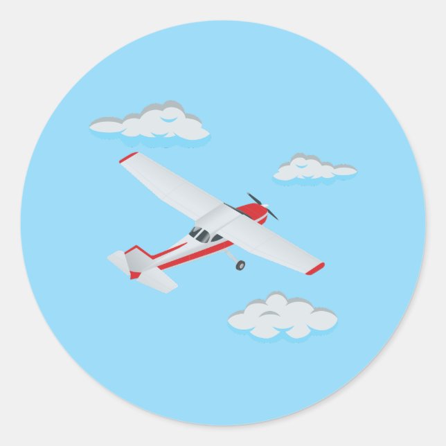 Sticker Rond Collection de la fête des avions ! (Devant)