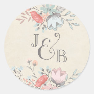 STICKER ROND   Collection de Mariages de vélos Vin