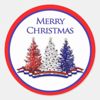 STICKER ROND COLLECTION DE NOËL PATRIOTIQUE - BALLES