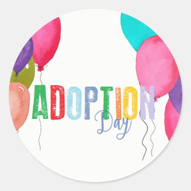 Sticker Rond Collection de partie d'adoption (Devant)
