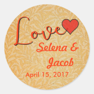 Sticker Rond Collection de peinture vintage Tulip Morris