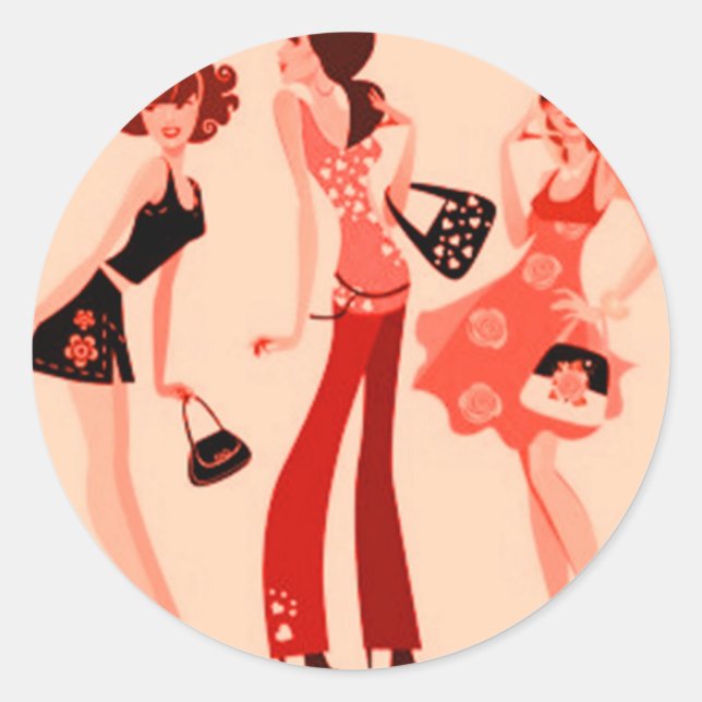 STICKER ROND COLLECTION DE REINE SHOPPING (Devant)