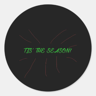 Sticker Rond Collection graphique minimale Tis Season Clean