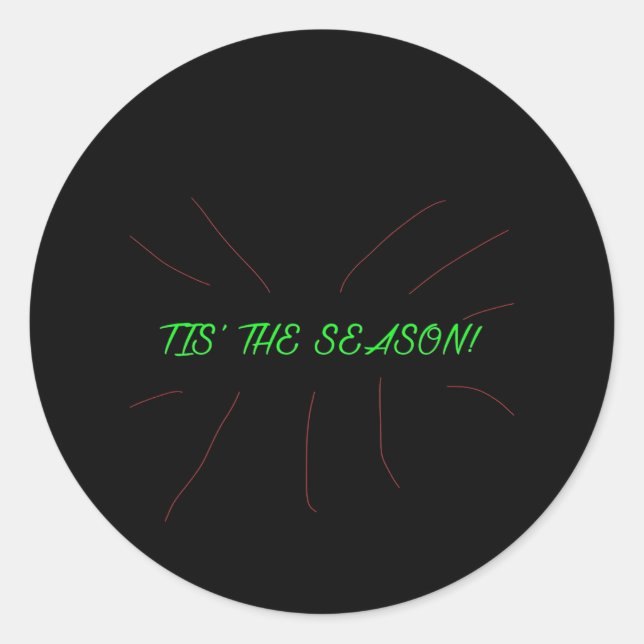 Sticker Rond Collection graphique minimale Tis Season Clean (Devant)