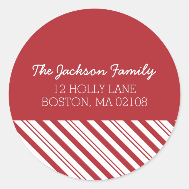 Sticker Rond Collection Merry Snowfall (Devant)