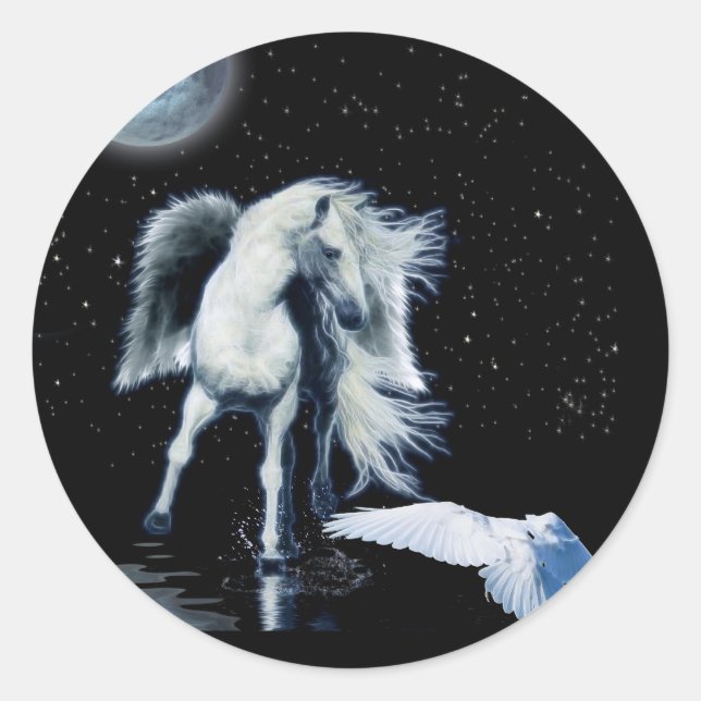 Sticker Rond Collection PEGASUS & WHITE RAVEN (Devant)