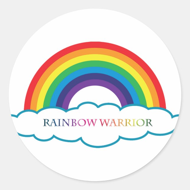 Sticker Rond Collection Rainbow Warrior (Devant)