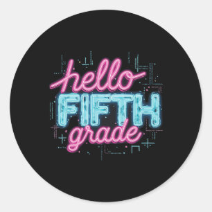 Sticker Rond Collection Rentree Scolaire 5e année