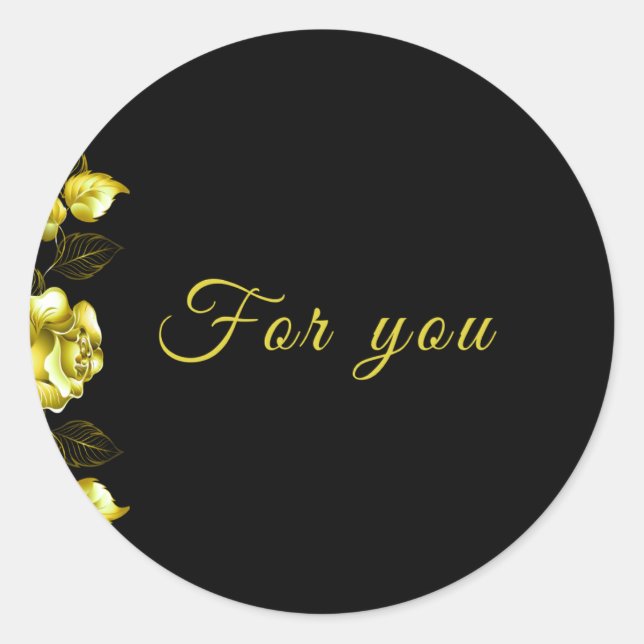 Sticker Rond Collection Sticker-Elegance de minuit (Devant)