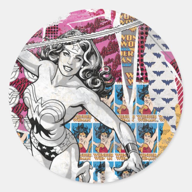 Sticker Rond Collection Wonder Woman 5 (Devant)