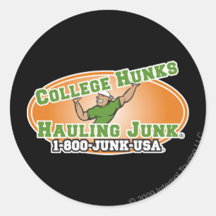 Sticker Rond College Hunks Hauling Junk Logo officiel