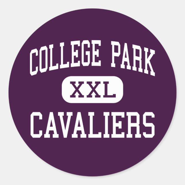 Sticker Rond College Park - Cavaliers - High - The Woodlands (Devant)