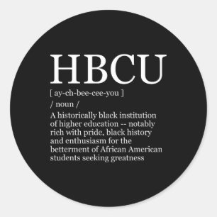 Sticker Rond Collèges et universités Hbcu Mois de l'histoire de