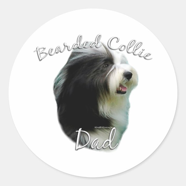 Sticker Rond Collie barrée papa 2 (Devant)