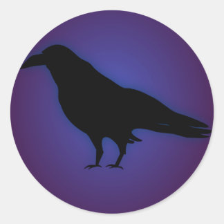 Sticker Rond Collier de minuit Raven