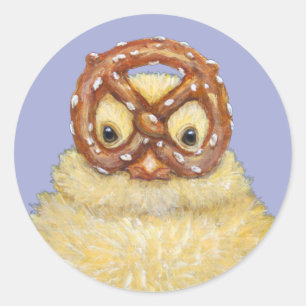 Sticker Rond Collier de Peep et bretzel