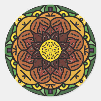 Sticker Rond Collier de tournesol