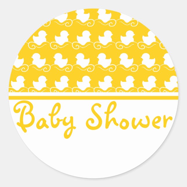 Sticker Rond collier jaune canard rangée bébé (Devant)