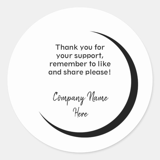 Sticker Rond Collier rond brillant avec croissant de lune (Devant)