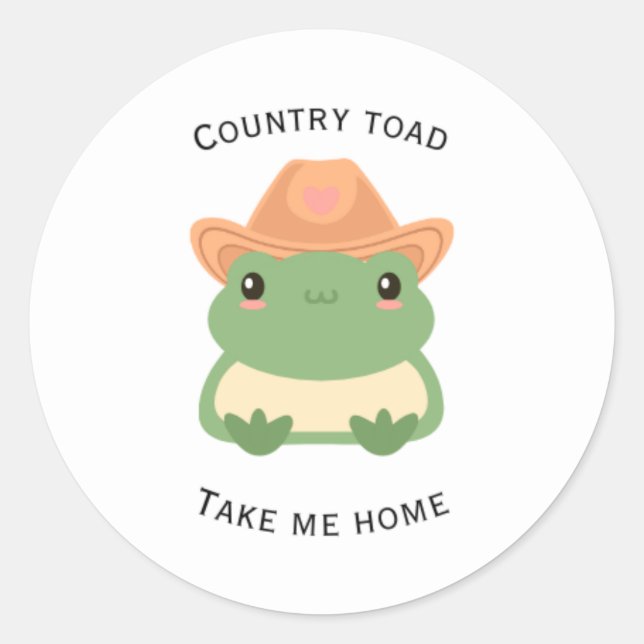 Sticker Rond Collier vinyle Country Toad (Devant)