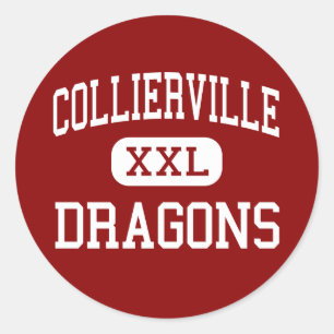 Sticker Rond Collierville - Dragons - Middle - Collierville