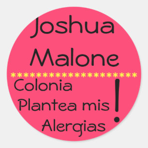 Sticker Rond Cologne augmente mes allergies