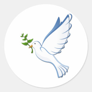 Sticker Rond Colombe