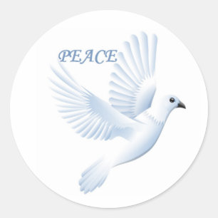 STICKER ROND COLOMBE DE LA PAIX