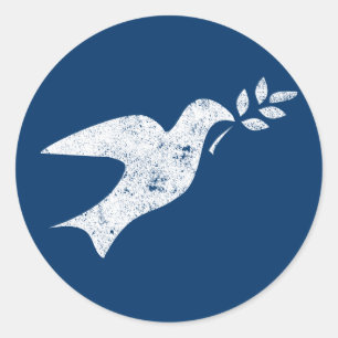 Sticker Rond Colombe de paix